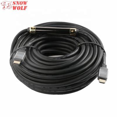 China Multimedia Foil Shielding 1080p 2160p 4K Ultra High Speed ​​HDMI Cable v2.0 100 Feet In Built-in Signal Booster for sale