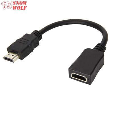 China Multimedia 15cm 30cm PVC Mount Extend HDMI Supplement Cable Male To HDMI Female Cable With Extension for sale