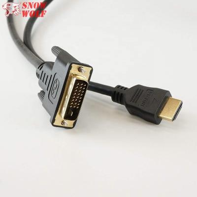 China High Speed ​​DVI-D 24+1 1m 1.5m Digital Cable Two Way Lead Gold Plated HDMI 1.8m 1.8m Digital Multimedia For Monitor for sale