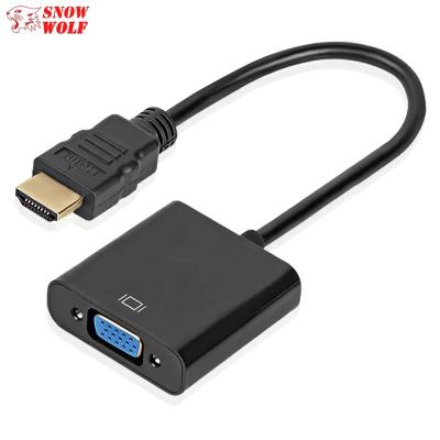 China COMPUTER HDMI to VGA Adapter Male to Famale Converter Adapter 1080P Digital-Analog Video-Audio for PC Laptop Tablet for sale