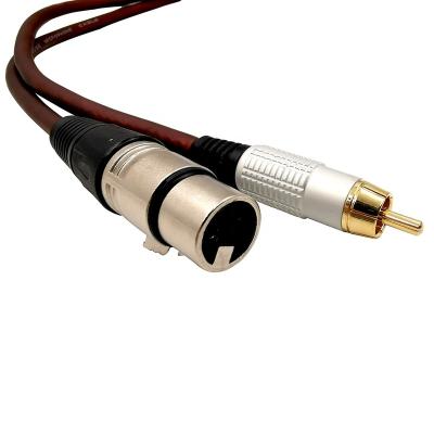 China Speaker Factory Price 1m XLR Female to RCA Male 3pin XLR Female to RCA Male Phono RCA Cable to XLR Microphone Cable for sale