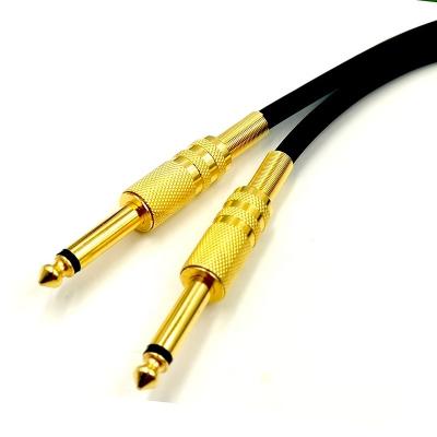 China Speaker OEM Gold Plated Guitar Instrument Cable Jack Guitar Cable 3M 6M 10ft 20ft 6.3mm 6.35mm Metal 1/4 Inch Guitar Patch Cable for sale