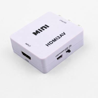 China Convert Digital Signal To Analog Signal 1080p HDMI2AV HDMI To AV HDMI To RCA Video Audio Converter for sale