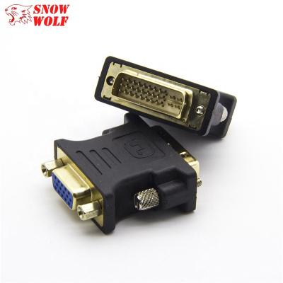 China Monitor Gold Plated DVI-I Dual Link (24+5) Male To Female VGA HD15 Converter Adapter for sale