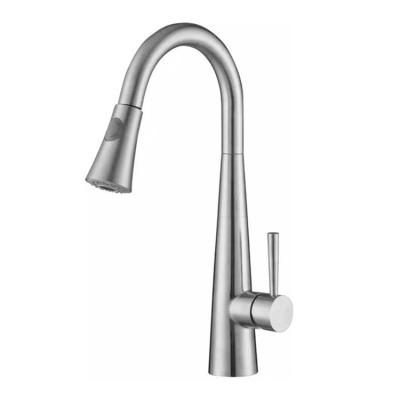 China Modern sus304 kitchen faucet single handle pull out kitchen faucets mixer for tapping hot and cold water pull out kitchen faucet for sale