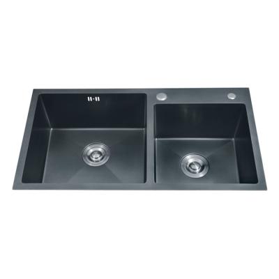 China Without Faucet Wholesale Easy To Clean Classic Luxury And Elegant Nano Black Kitchen Elegance Sinks for sale