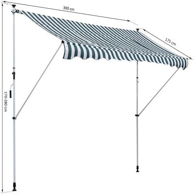 China Outdoor Sides Free Standing Balcony Retractable Awning For Sunshade / Wind / Rain for sale