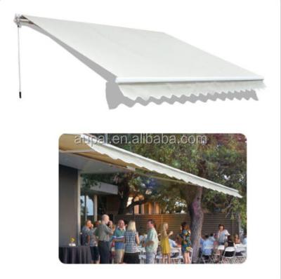 China Acrylic Outdoor 12' By 10' Retractable Patio Deck Manual Awning Sun Shade Canopy Shelter for sale