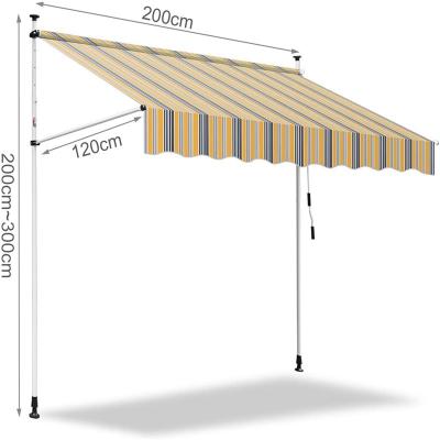 China Outdoor Canopy Sun Shade Shelter Manual Retractable Patio Garden Tent for Door or Window for sale