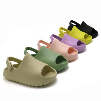 China Other logo HN0637 custom baby shoes fir inspired mint blue yellow pink EVA kids sandals kids yezy slide slipper for sale