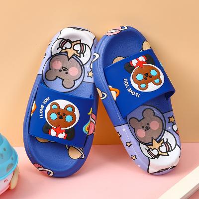 China Others Cute Kids Print Logo Slide Sandals Unisex Fashion Custom Kids Slippers for sale