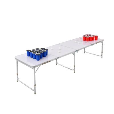 China Outdoor Aluminum Beer Pong Game Table Modern Dry Gum Cup Folding Game Table Customized Design for sale