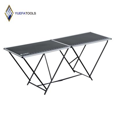 China 2M long easy carry wallpaper sticking universal frame MDF iron tube aluminum folding table easy-carry for sale