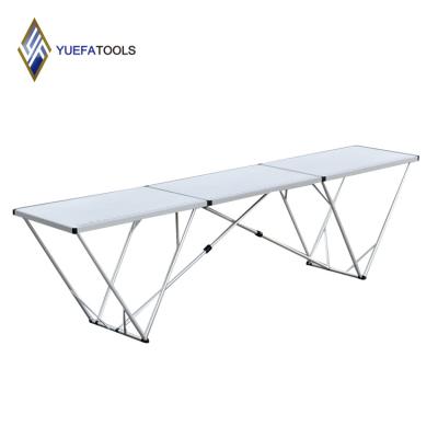 China 3M 3 Sections Wallpaper Folding Table Outdoor MDF Sticking Table With Aluminum Frame for sale