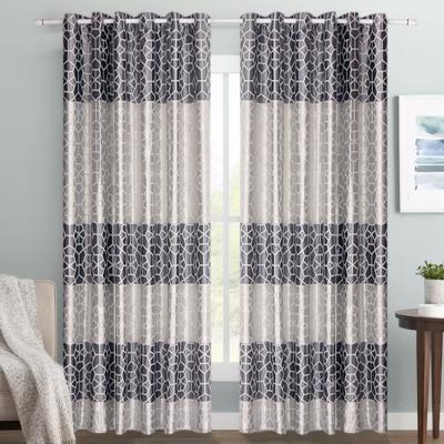 China Blackout Factory Wholesale Luxury Blackout Blackout Blackout Two Diamond Jacquard Curtains For Living Room for sale