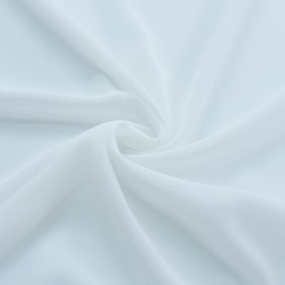 China Fire Retardant Product 100D Hot Selling Pure White Chiffon Fabric For Curtain Cloth for sale