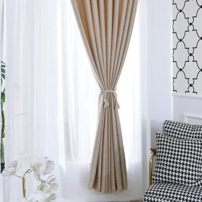 China Fire Retardant Hot Selling Product Hotel Collection Blackout Curtains Linen Fabric for sale