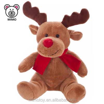 China 2019 New Christmas Gift Plush Toy Popular Reindeer Elk Custom Toy With Scarf OEM Logo Soft Stuffed Animal Plush Deer Toy for sale