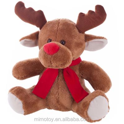 China 2019 New Gift Fashion Christmas Plush Elk Reindeer With Scarf Soft Kids Toy Plush Deer Plush Toy LOW MOQ Cute Cartoon for sale