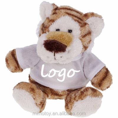 China Custom Plush Toy Manufacturer Gift Tiger LOW MOQ LOGO Soft Toys Stuffed Animal Cartoon Cute Tiger Plush Toy With Professional T-shirts for sale