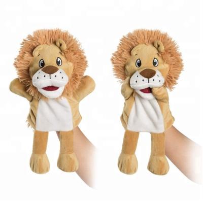 China Custom Baby Cartoon Lion Plush Theater Hand Puppet Toy Soft Plush Lion Hand Puppet Toy For Kids Fashion New Gift Plush Toy for sale