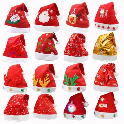 China Custom Baby Christmas Toy Santa Claus Hat For Kids Wholesale LOGO Cartoon Cute Soft Plush Various New Cheap Gift Xmas 2019 Gift for sale