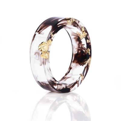 China MJ CLASSIC Jewelry Transparent Clear Clear Flower Scenery Epoxy Handmade Resin Rings for sale