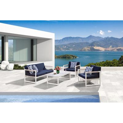 China Modern Wholesale Luxury Leisure Aluminum Garden Set Outdoor Patio Furniture Sofa for sale