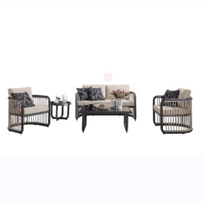 China Hot Sale Modern Factory Design Outdoor Patio Whole Aluminum Garden Sofa Furniture for sale