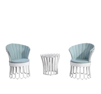 China Modern Outdoor PE Aluminum Rattan Garden Balcony Weaving Swivel Chair Sets Outdoor Furniture for sale