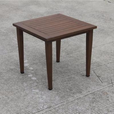 China Modern wood brushed finish aluminum side table for sale