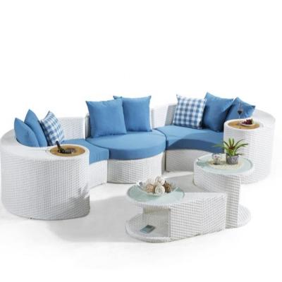 China Garden Sofa Outdoor Furniture Functional Sectional Sofas With Wine Basket Storage Basket for sale