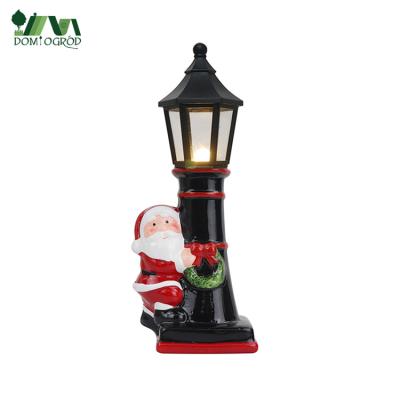 China Modern Led Candle Holder Mini Candle Lanterns Decor Black Ceramic LED Christmas Lantern Tea Light for sale