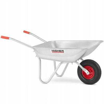 China Steel Wheelbarrow Garden Steel Metal Galvanized Ergonomic Shape CE Construction Anti-slip Strong Wheel Barrow for sale