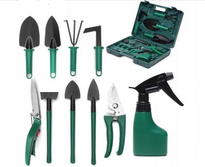 China MULTIFUNCTIONAL GARDENING TOOL KIT 10 PCS SMALL GARDEN TOOL BOX KIT. SUITCASE BOX for sale