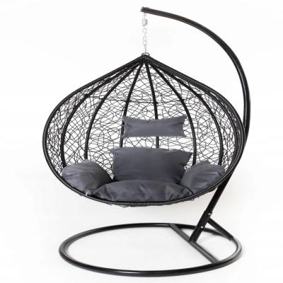 China New Design Patio Swing Chair Contemporary Outdoor Child Adult Swing Hanging Indoor Garden Rattan Furniture Metal Stand Hammock for sale