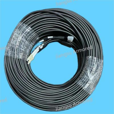 China 4 Core MM Armored Fiber Jumpers Patch Cord 80m MTRJ LC 5.0mm Black LSZH for sale