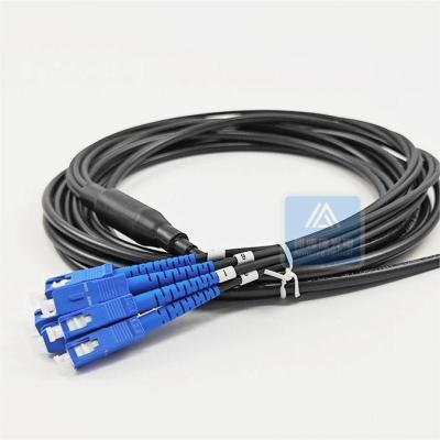 China 4F 5.0mm Single Mode Armored Fibre Optic Pigtail Cable SC UPC LSZH Micro Spiral for sale