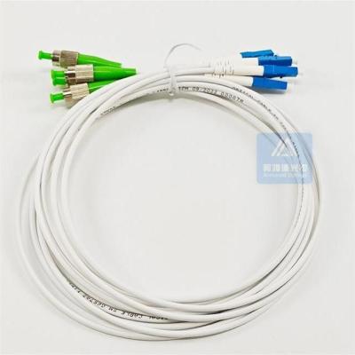 China 6 Core Armored Patch Cord 20m Fc Lc Patch Cord 5.0mm White  LSZH FTTH ODN for sale