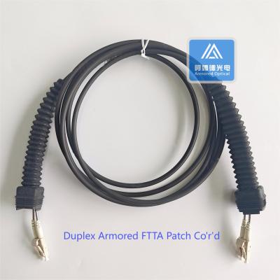 China Duplex MM Armored FTTA Patch Cord CPRI Patch Cord Black LSZH BBU RRU NSN Nokia Equipment DLC for sale