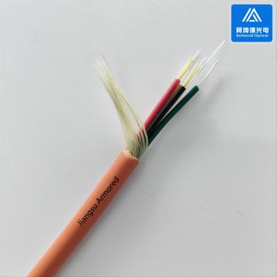 China 9.0mm Branch 4 Core Fiber Optic Cable Orange LSZH Jacket FTTH Break Out for sale