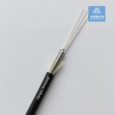 Cina 6 Core Cavo in fibra blindato 6.5mm Nero PVC resistente ai roditori Flessibile Cavo in fibra blindato FTTH in vendita