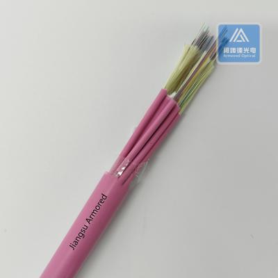 China OM4 96 Core Fiber Optic Cable Pink Break Out Fiber Cable Data Center LSZH 13.5mm for sale