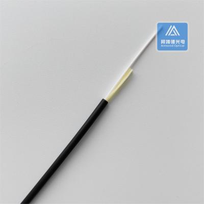 China Black Indoor Fiber Optic Cable Simplex Single Mode 3mm LSZH FTTH for sale