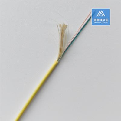 China 6 Strand Indoor Fiber Optic Cable SM Single Mode 2mm Yellow LSZH FTTH for sale