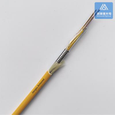 China 48 Cores SM 6.0mm Armored Fiber Patch Cable Yellow LSZH for sale