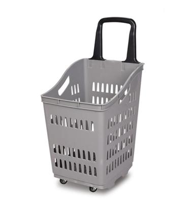 China Durable Manufacturer Large Capacity Plastic Shopping Trolley For Supermarket And Stores for sale