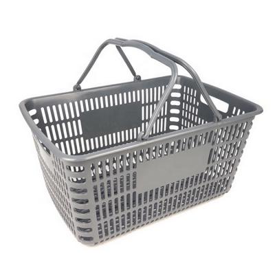 China Large capacity durable high quality supermarket plastic shopping basket wholesale for sale