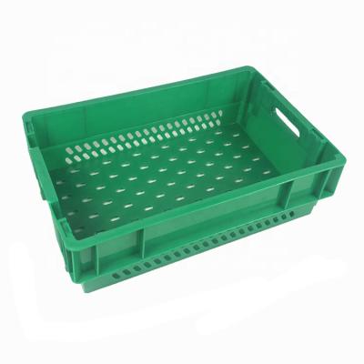 China recyclable & Durable manufacturer wholesale 40L fruit vegetable storage folding plastic crate for sale