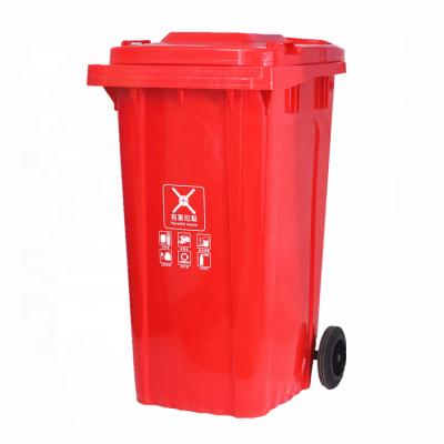 China Sustainable Hot Selling Durable Colorful Outdoor Mobile Garbage Container Trash Can for sale